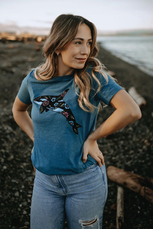 Floral Orca Tee - TEA