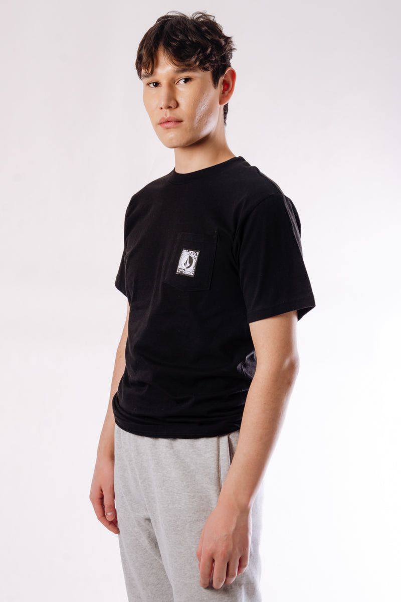 Fracking Pocket Label Tee - BLK