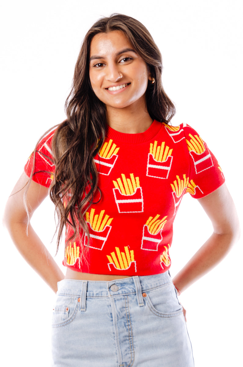 French Fries Crop Tee