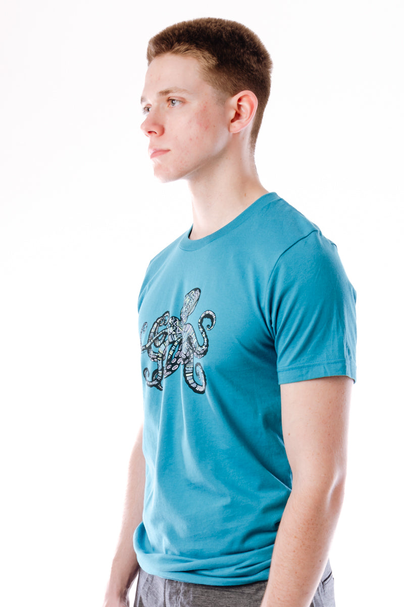 Colourful Geometric Octopus Tee