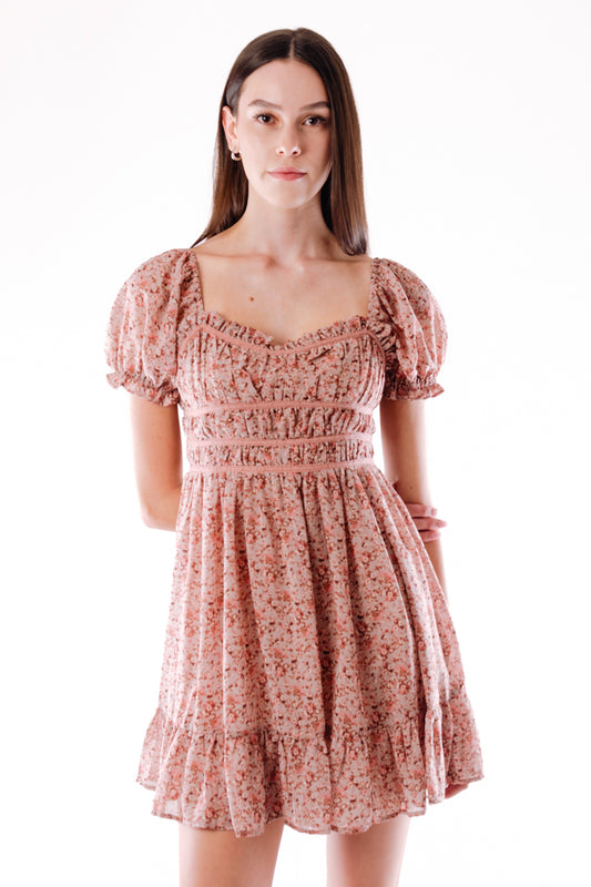 Hermosa Floral Mini Dress - PNK