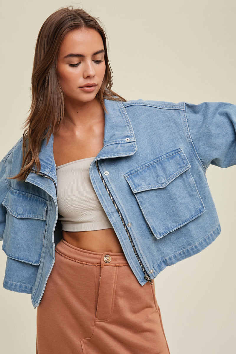 Jaxson Denim Bomber Jacket