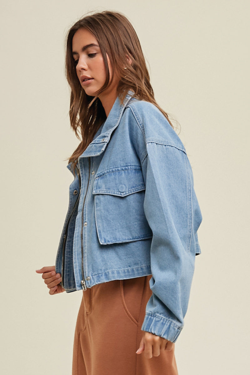 Jaxson Denim Bomber Jacket