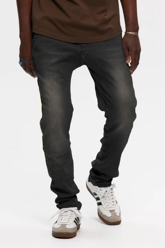 Knit Denim Jogger - BLK