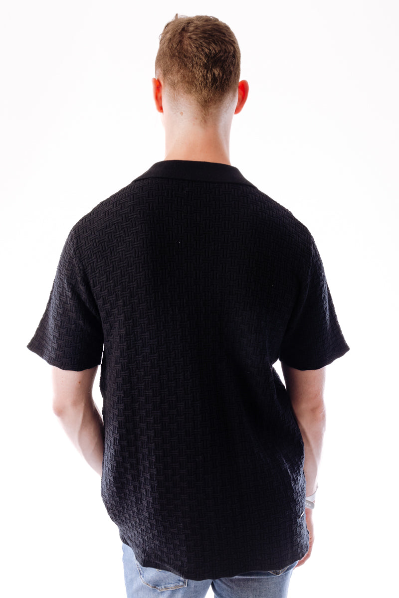 Knitted Yacht Shirt - BLK