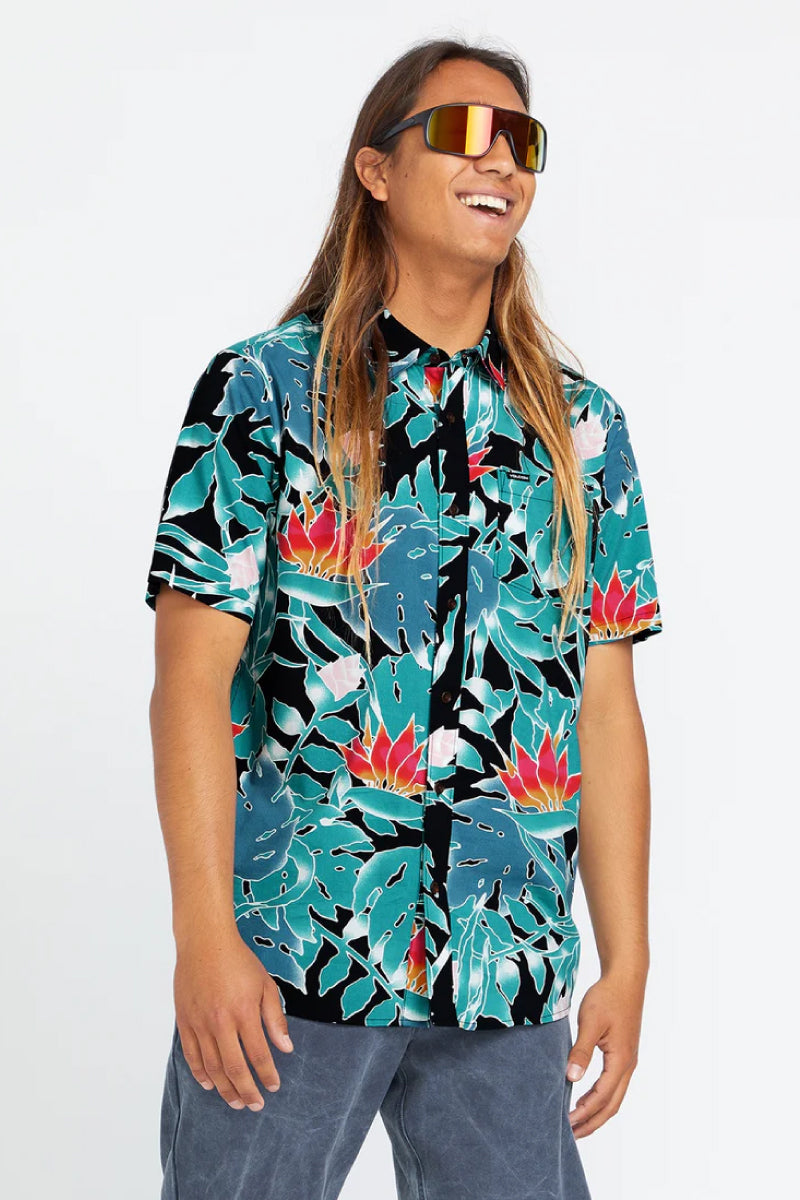 Leaf Pit Floral Short Sleeve Shirt