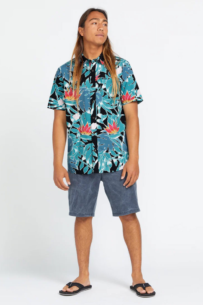 Leaf Pit Floral Short Sleeve Shirt