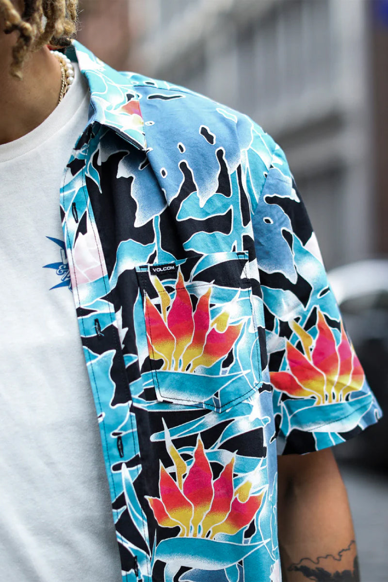 Leaf Pit Floral Short Sleeve Shirt