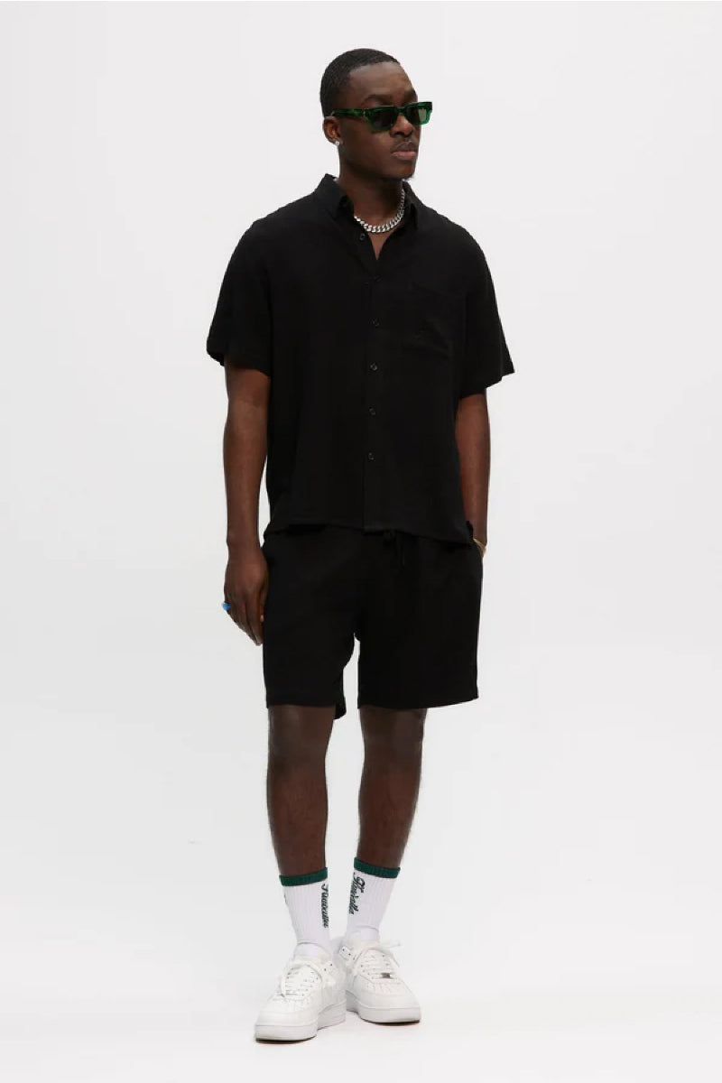 Linen Shirt - BLK