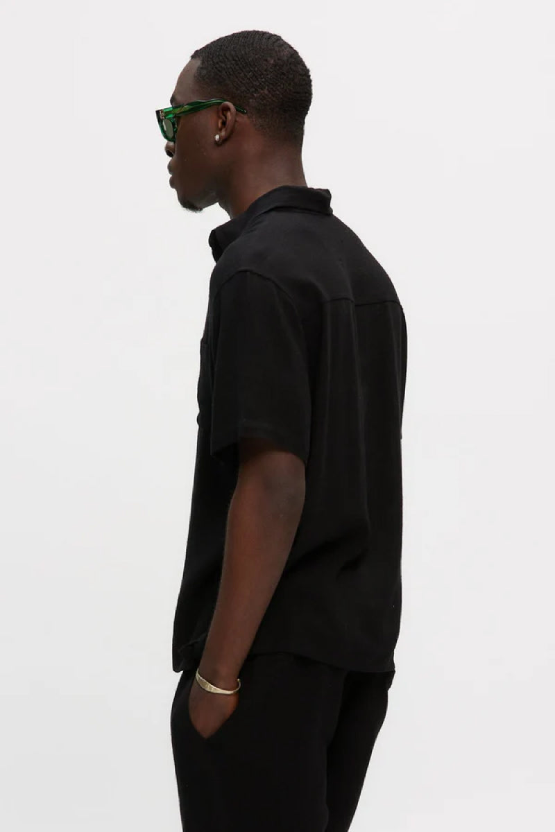 Linen Shirt - BLK