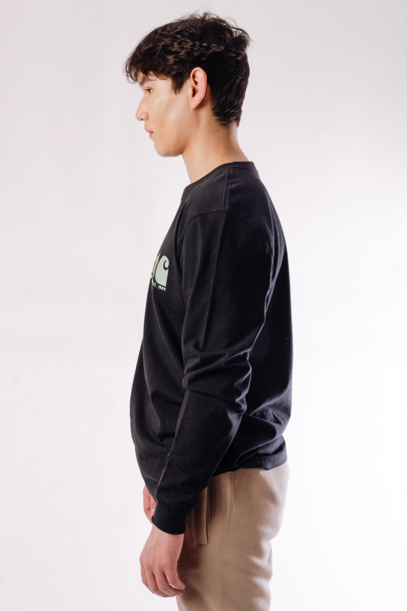 Logo Graphic Heavyweight Long Sleeve - BLK