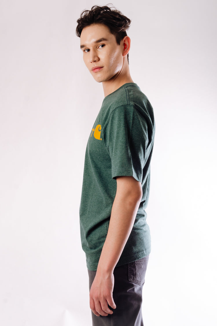 Loose Fit Heavyweight Logo Tee - GRN