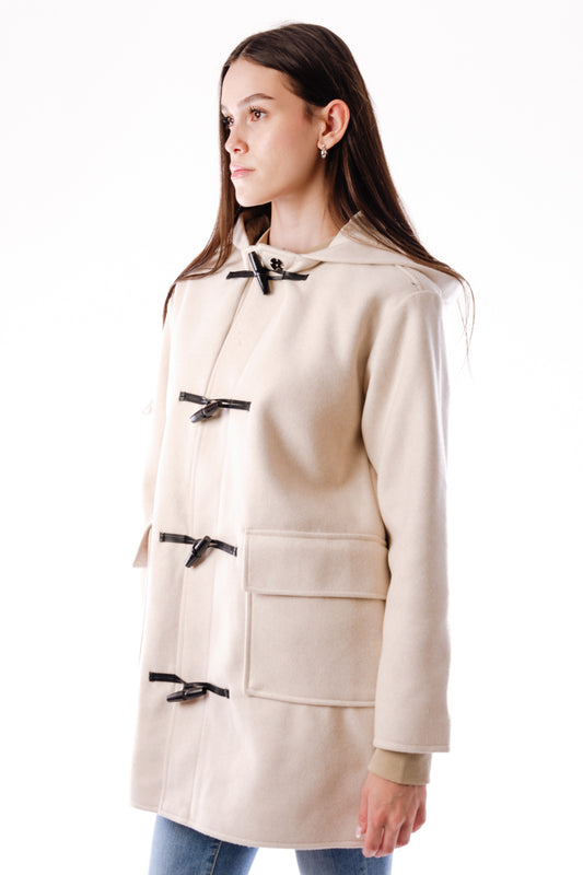 Lulu Melton Duffle Coat - IVR