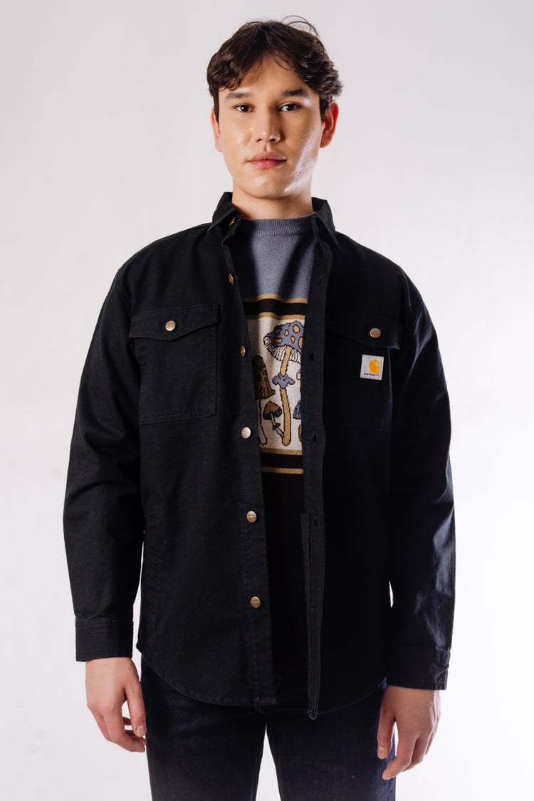 Montana Loose Fit Duck Shacket - BLK