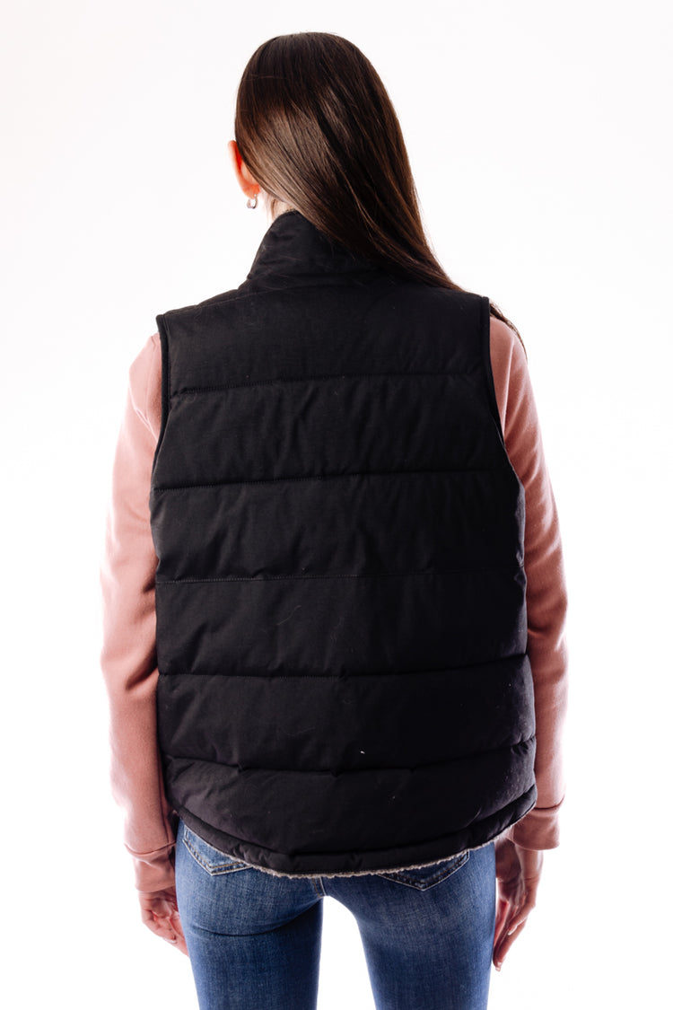 Montana Relaxed Fit Reversible Vest - BLK