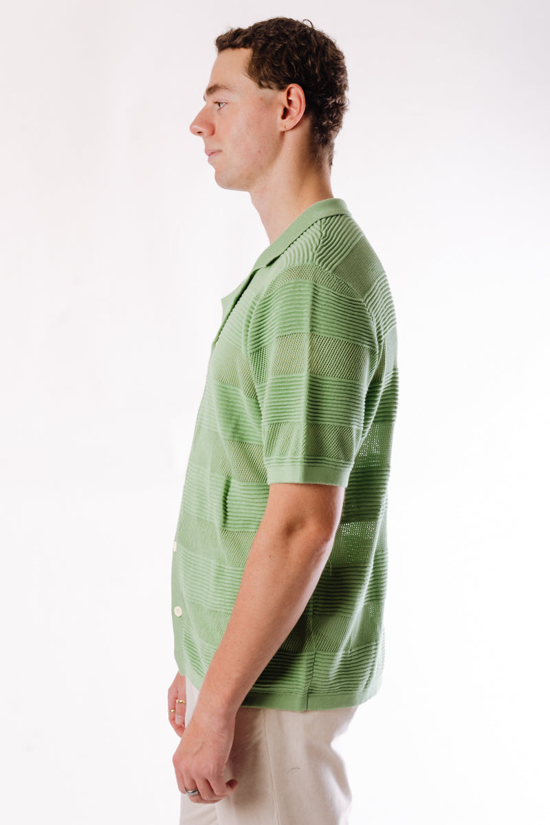 Moodie Short Sleeve Knit Shirt - GRN