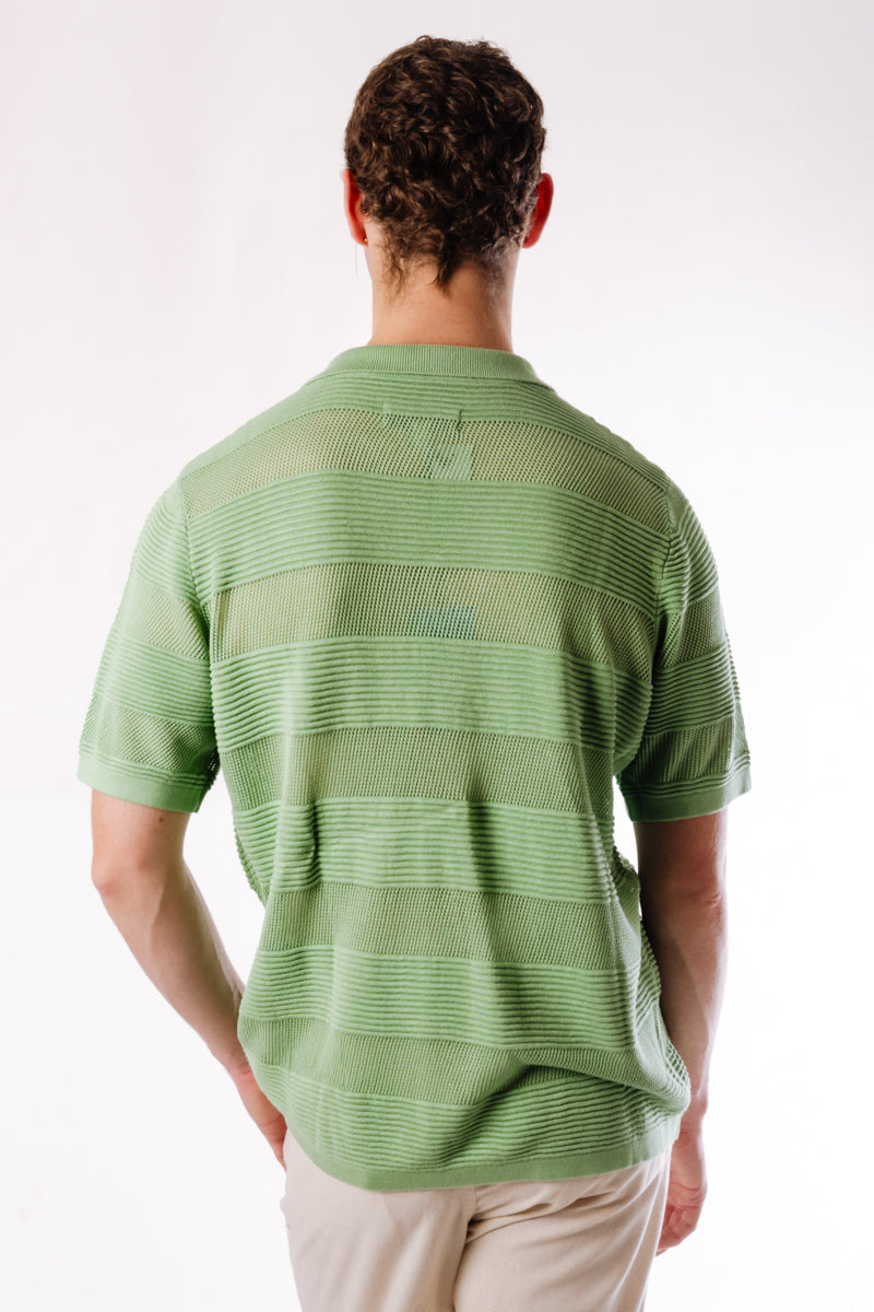 Moodie Short Sleeve Knit Shirt - GRN