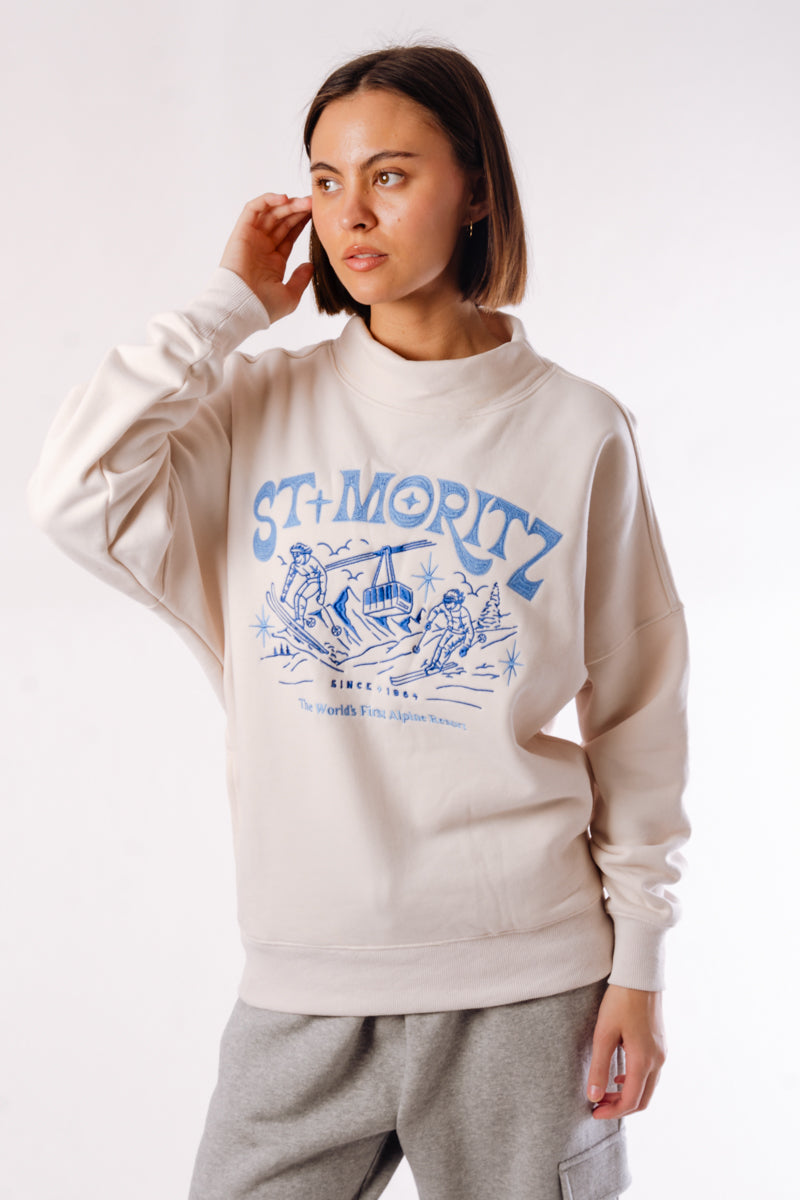 Moritz Funnel Neck Sweatshirt - CRM