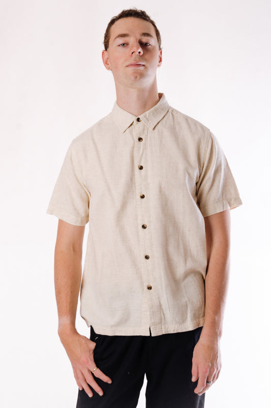 Ocean Breeze Linen Shirt - TAN