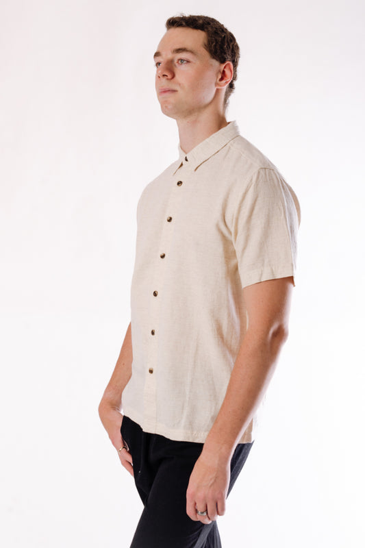 Ocean Breeze Linen Shirt - TAN