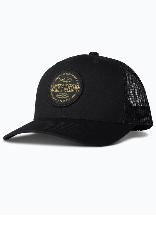 Outlined Retro Trucker Hat - BLK