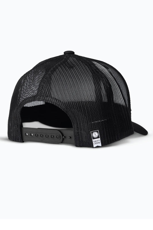 Outlined Retro Trucker Hat - BLK