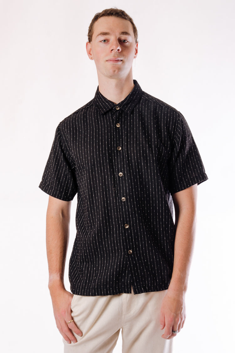 Pacific Linen Shirt - BLK