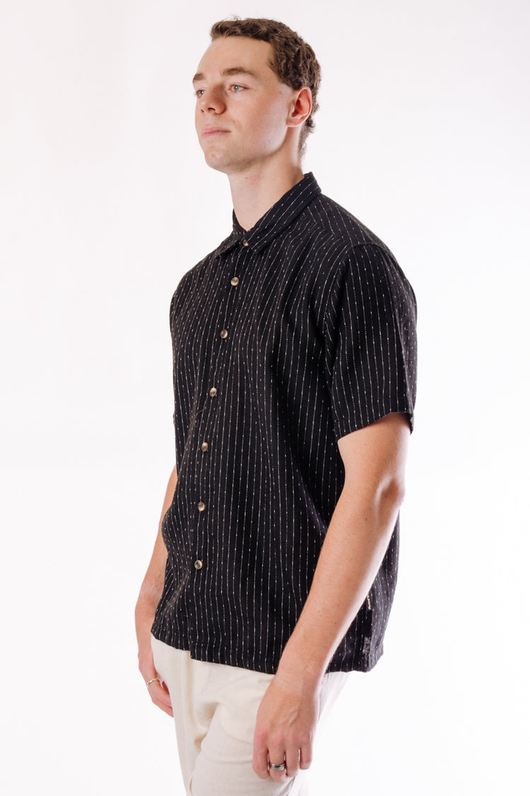 Pacific Linen Shirt - BLK