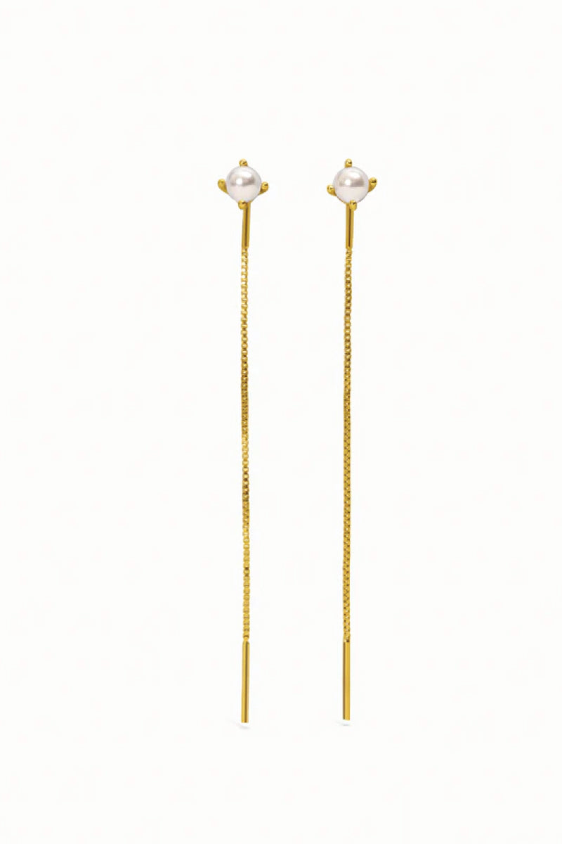 Pearl Threader Earrings