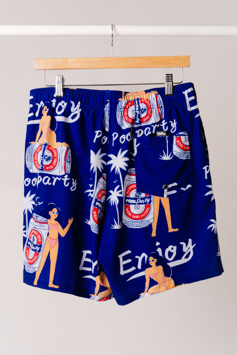 Pin-up Party Swim Shorts - BLU