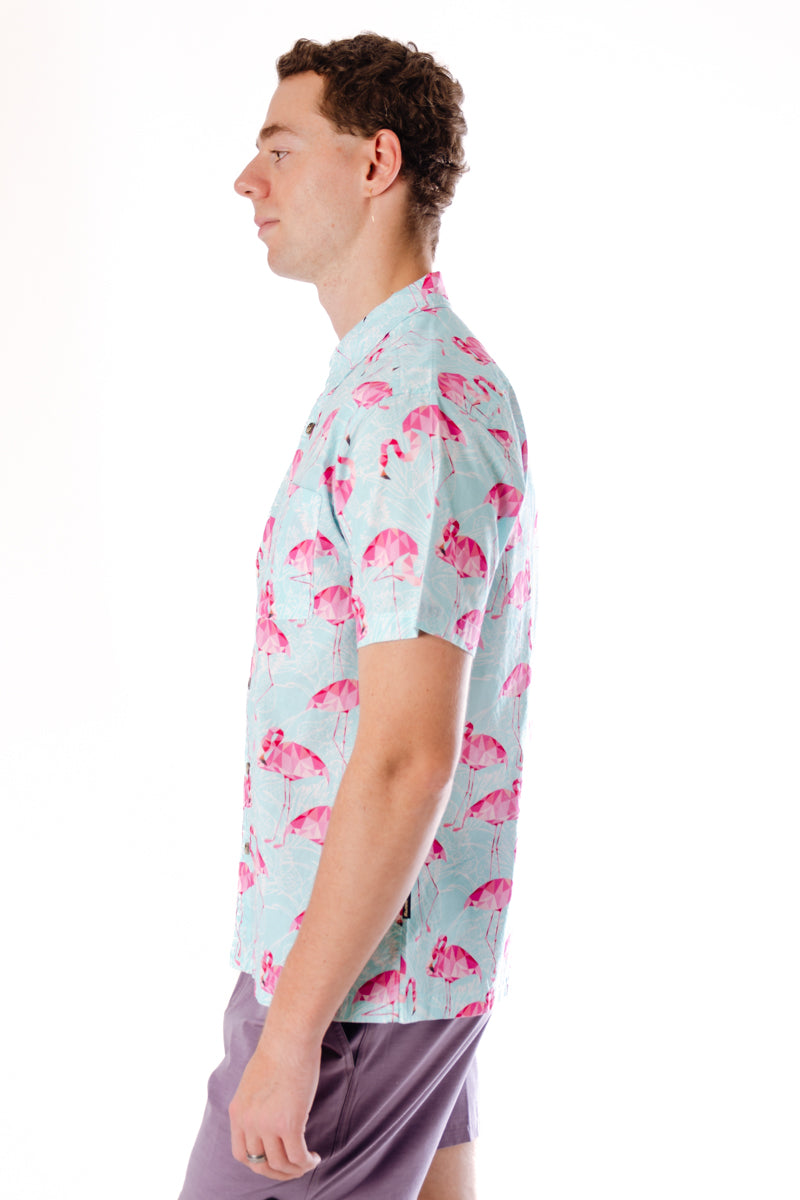 Pink&Feathered Short Sleeve Shirt - LBL