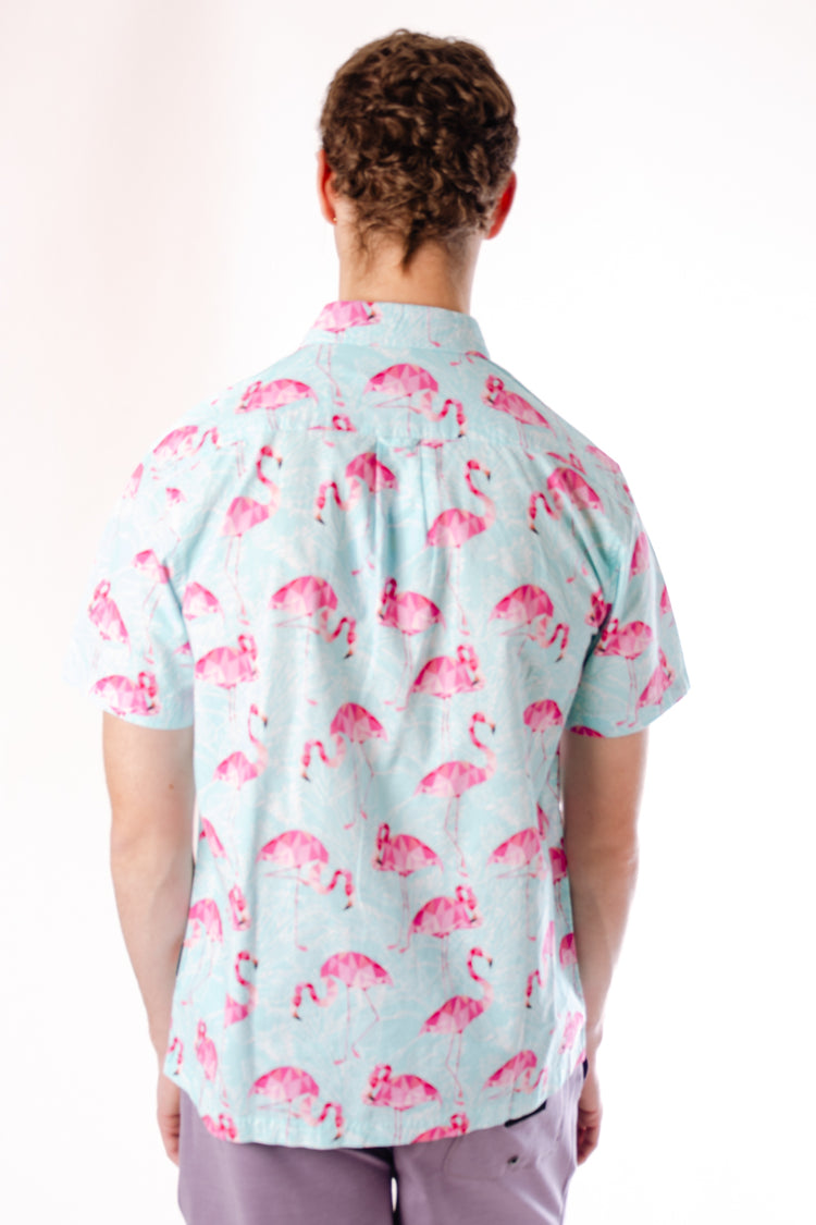 Pink&Feathered Short Sleeve Shirt - LBL