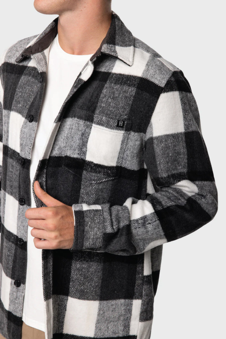 Plaid Overshirt - BLK