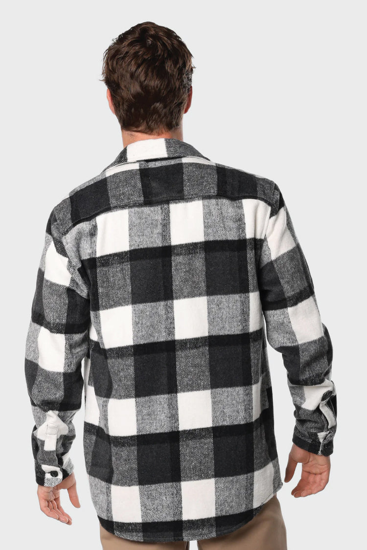 Plaid Overshirt - BLK