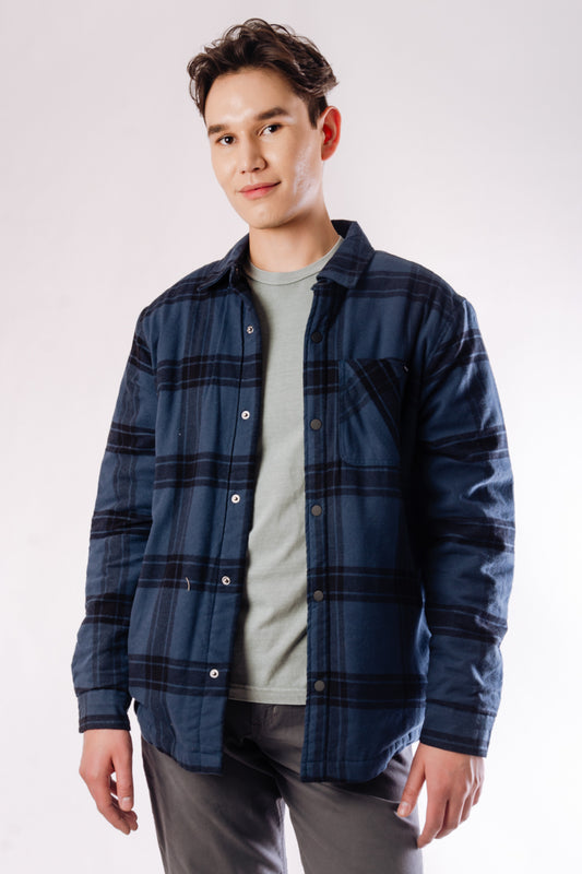 Portland Sherpa Lined Flannel Shirt - NVY