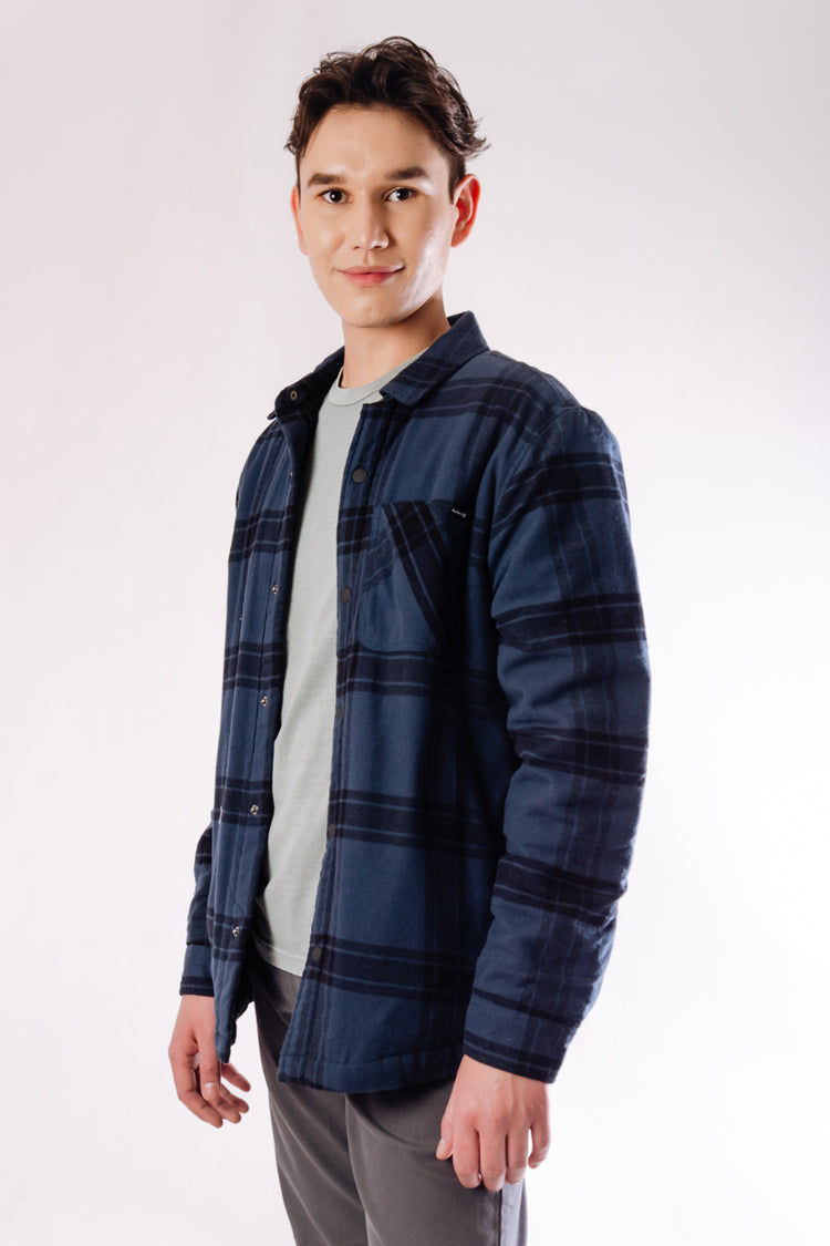 Portland Sherpa Lined Flannel Shirt - NVY