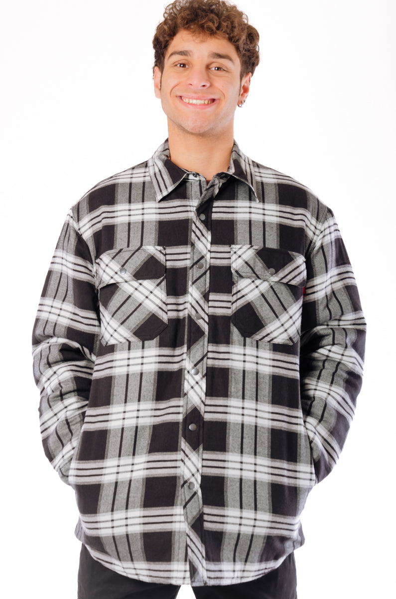 Quilt Lined Flannel Shirt Jacket