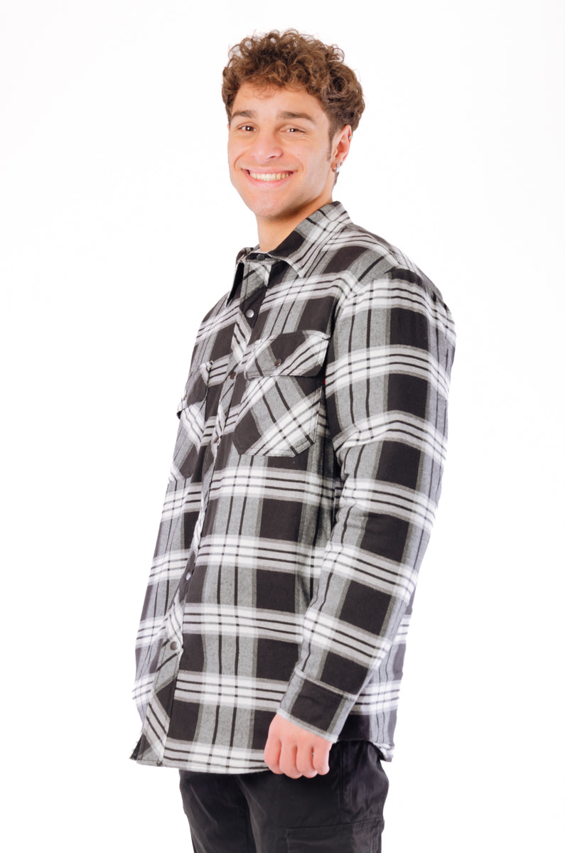 Quilt Lined Flannel Shirt Jacket