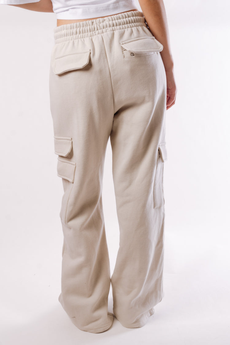 Relax Cargo Wide Leg  Pants - CRM