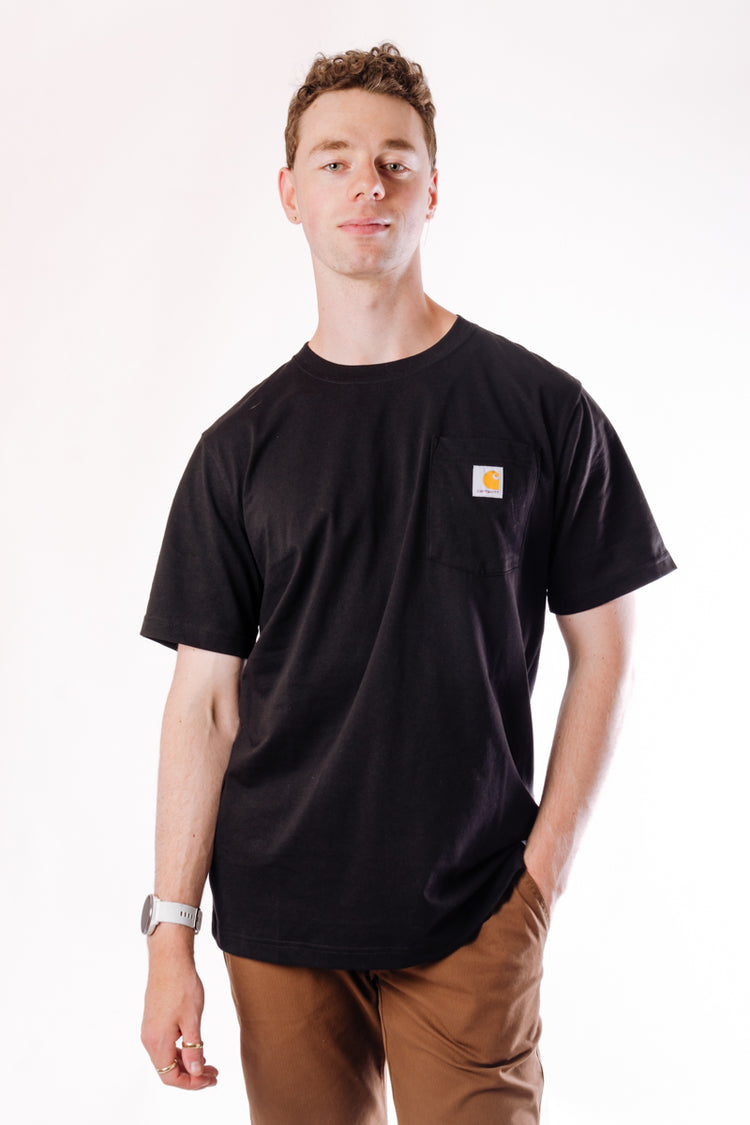 Relaxed Fit Pocket C Tee - BLK