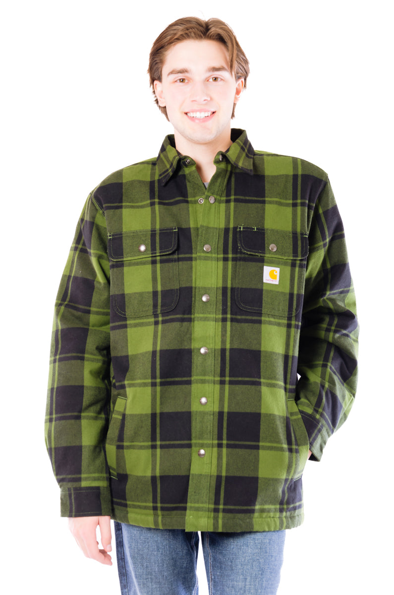 PLAID SHERPA SHIRT JACKET