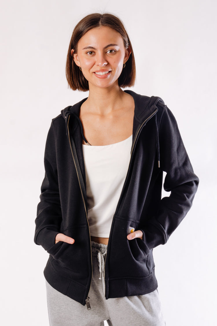 Relaxed Midweight Full-Zip Sweatshirt - BLK