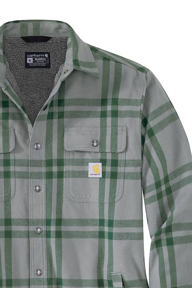 Relaxed Sherpa Lined Flannel - ASH