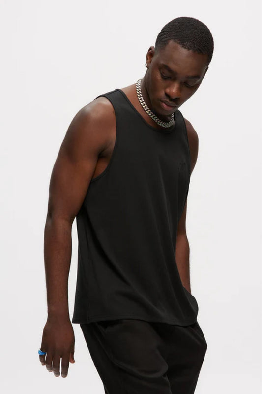 Ribbed Tank - BLK