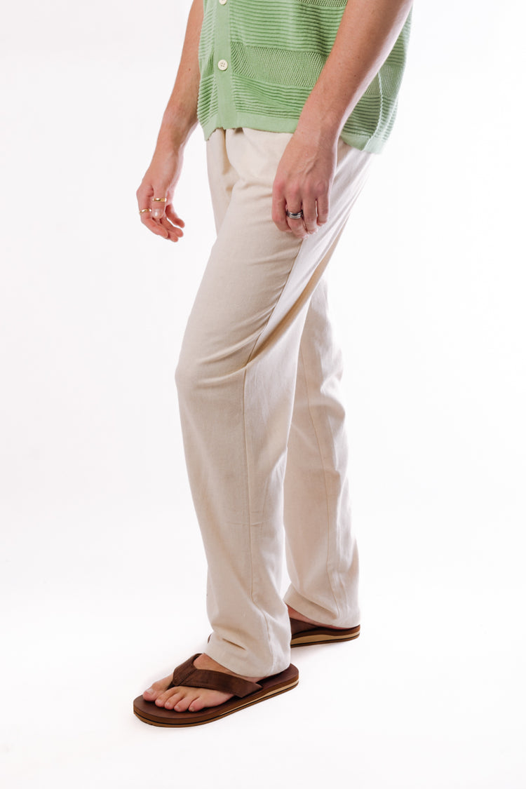 Roma Linen Pants - BEI