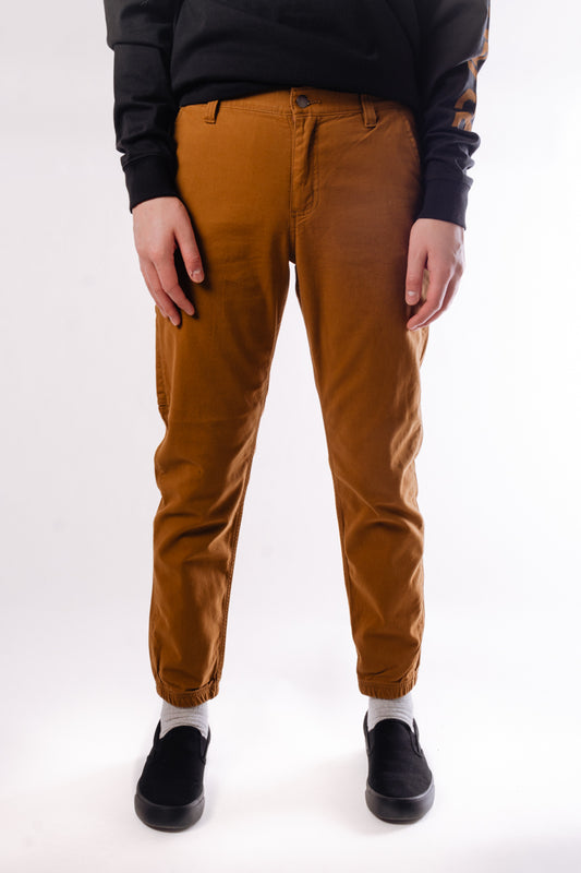 Rugged Relaxed Fit Canvas Jogger - BRN