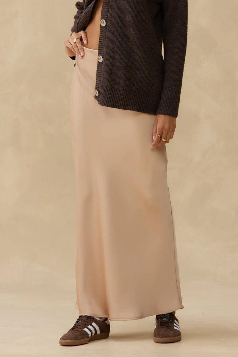 Satin Slip Skirt - PNK