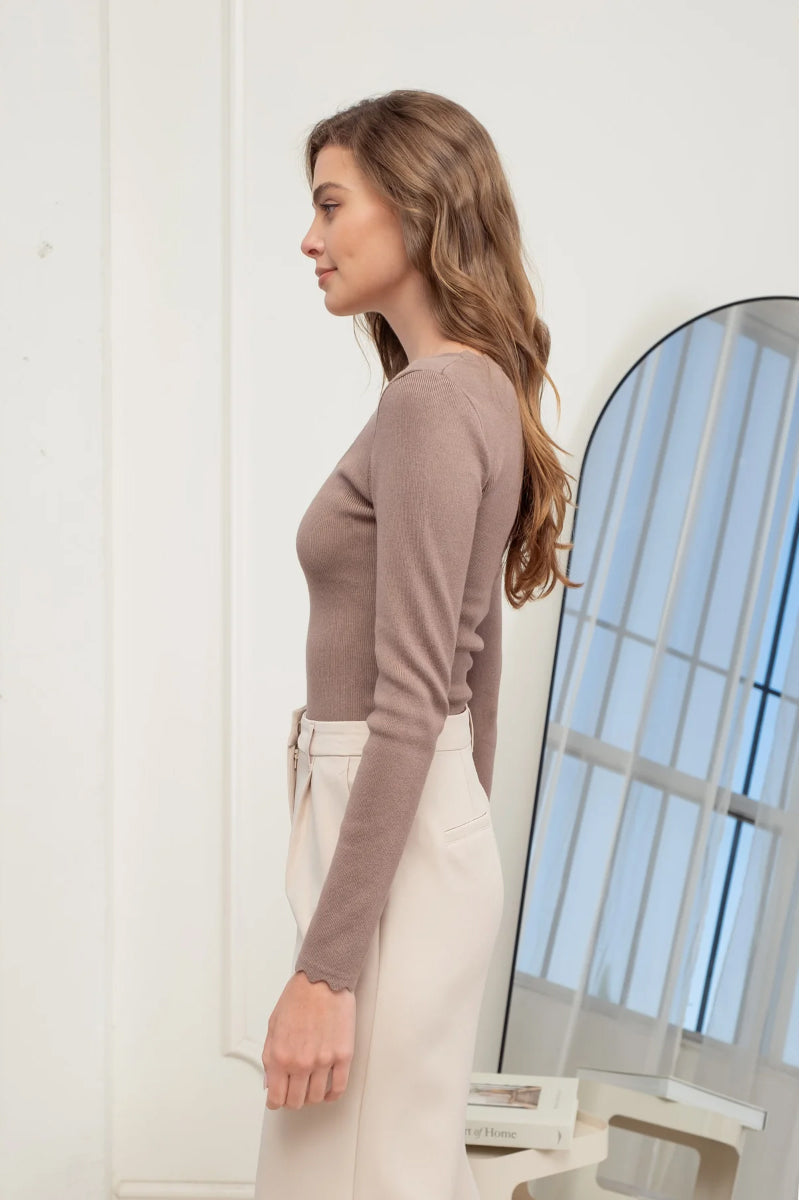 Scalloped Knit Sweater - CCO