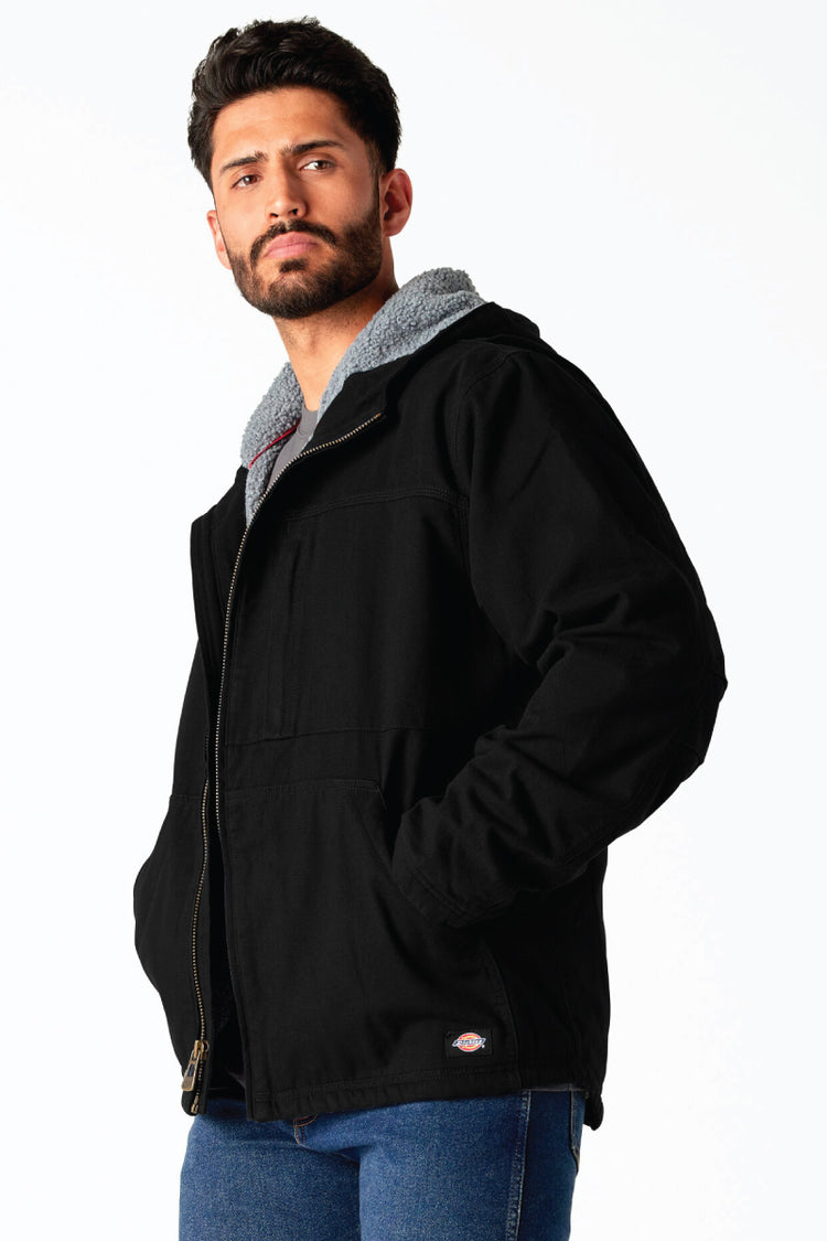 Sherpa Lined Duck Jacket - BLK