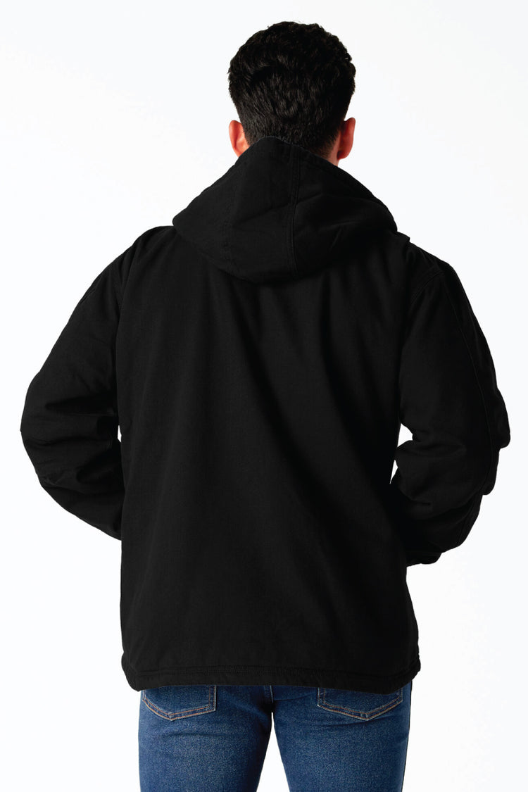 Sherpa Lined Duck Jacket - BLK